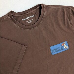 Bear Bottom Tech Short Sleeve Men's L Tee Natural Dye Graphic Tee Brown Pelican